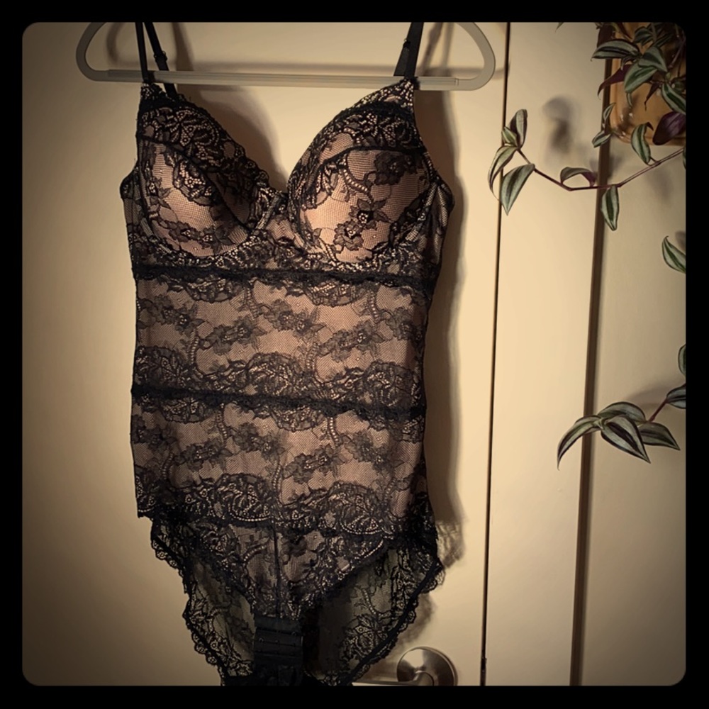 Skinny Girl XL Black Lace Bodysuit